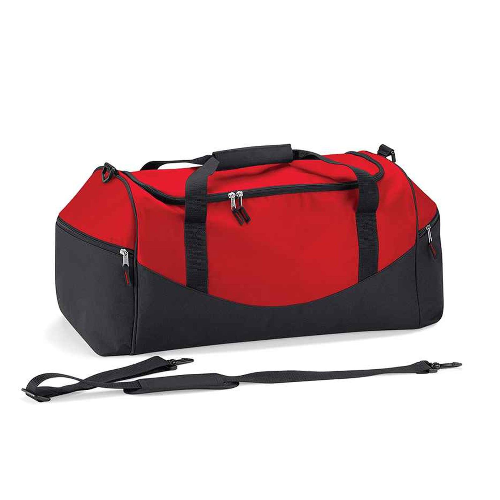 Classic Red-Black - Back - Quadra Teamwear Holdall Duffle Bag (55 Litres) (Pack of 2)