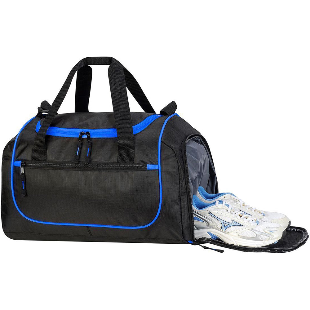 Black-Royal - Side - Shugon Piraeus Shoulder Strap Holdall Bag (Pack of 2)