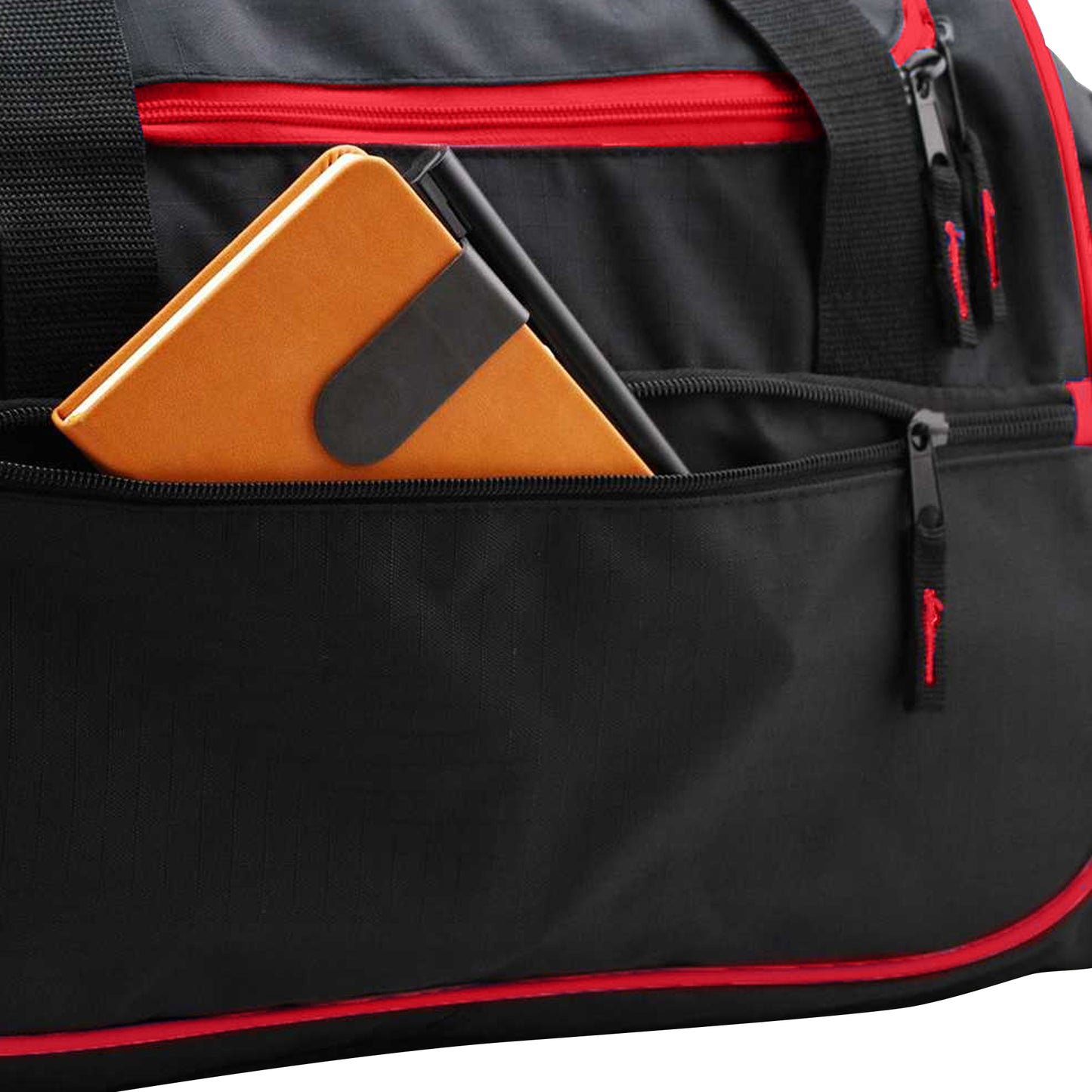 Black-Red - Back - Shugon Piraeus Shoulder Strap Holdall Bag (Pack of 2)