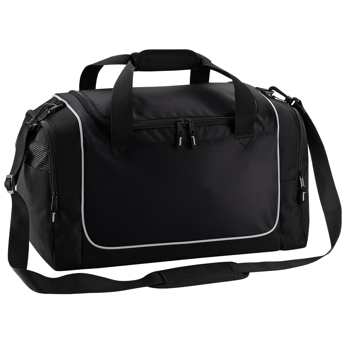 Black-Light Grey - Front - Quadra Teamwear Locker Duffle Bag (30 Litres) (Pack of 2)