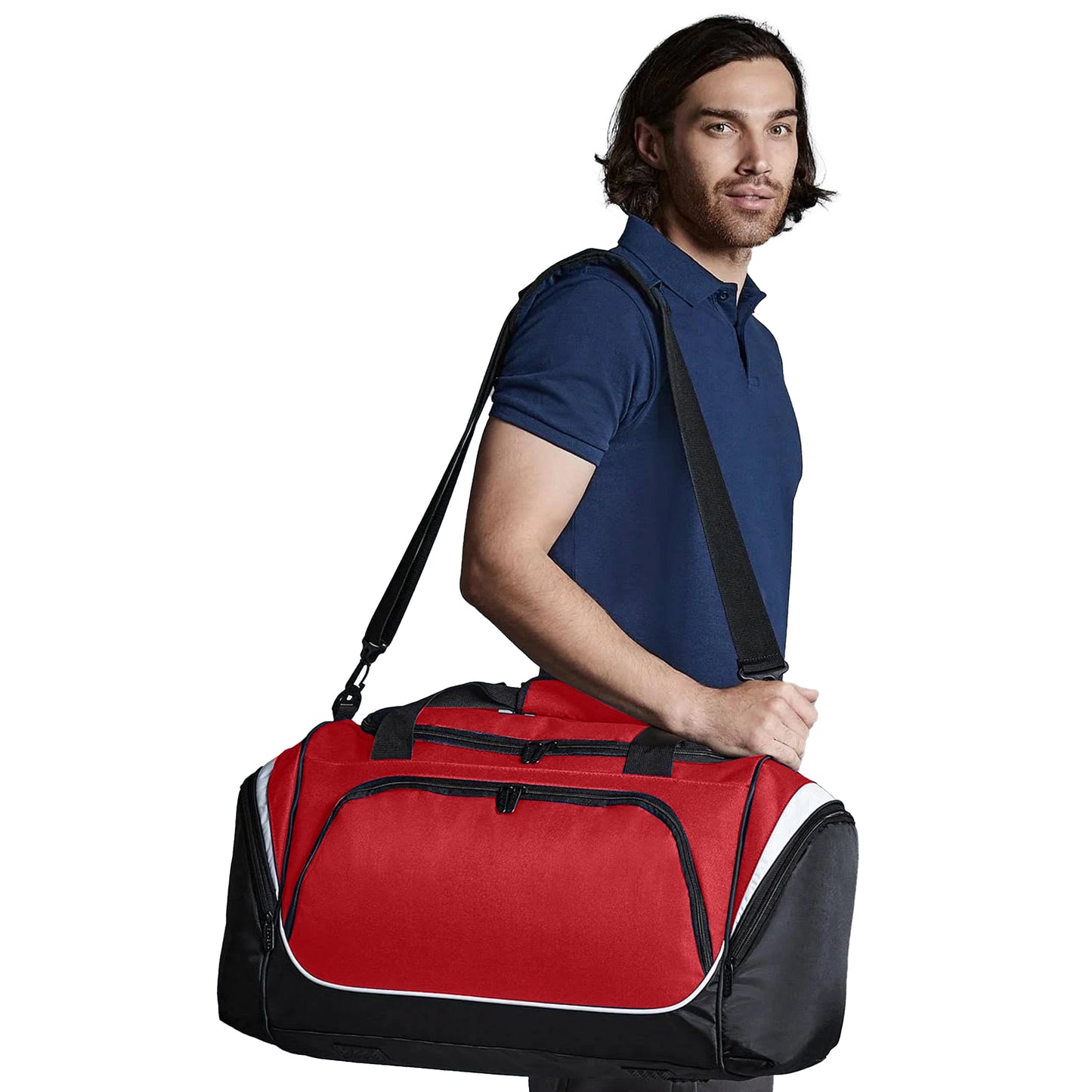 Classic Red-Black-White - Back - Quadra Pro Team Holdall - Duffle Bag (55 Litres) (Pack of 2)