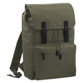 Olive-Black - Front - Bagbase Heritage Laptop Backpack Bag (Up To 17inch Laptop) (Pack of 2)