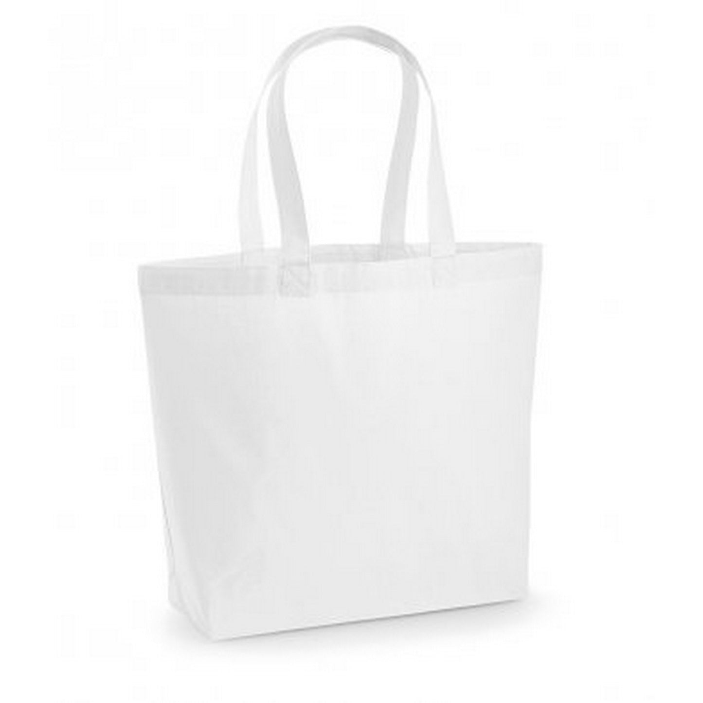 White - Front - Westford Mill Premium Cotton Maxi Tote Bag (Pack of 2)