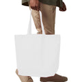White - Back - Westford Mill Premium Cotton Maxi Tote Bag (Pack of 2)