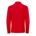 Crimson - Back - B&C ID.001 Mens Long Sleeve Polo (Pack Of 2)