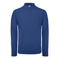 Regal Blue - Front - B&C ID.001 Mens Long Sleeve Polo (Pack Of 2)