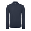 Ultramarine - Front - B&C ID.001 Mens Long Sleeve Polo (Pack Of 2)