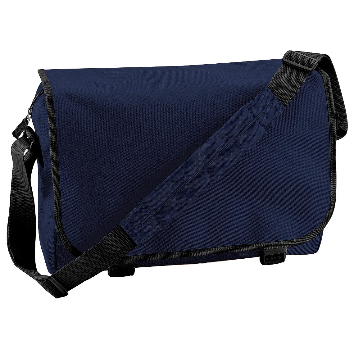 French Navy - Front - Bagbase Adjustable Messenger Bag (11 Litres) (Pack Of 2)