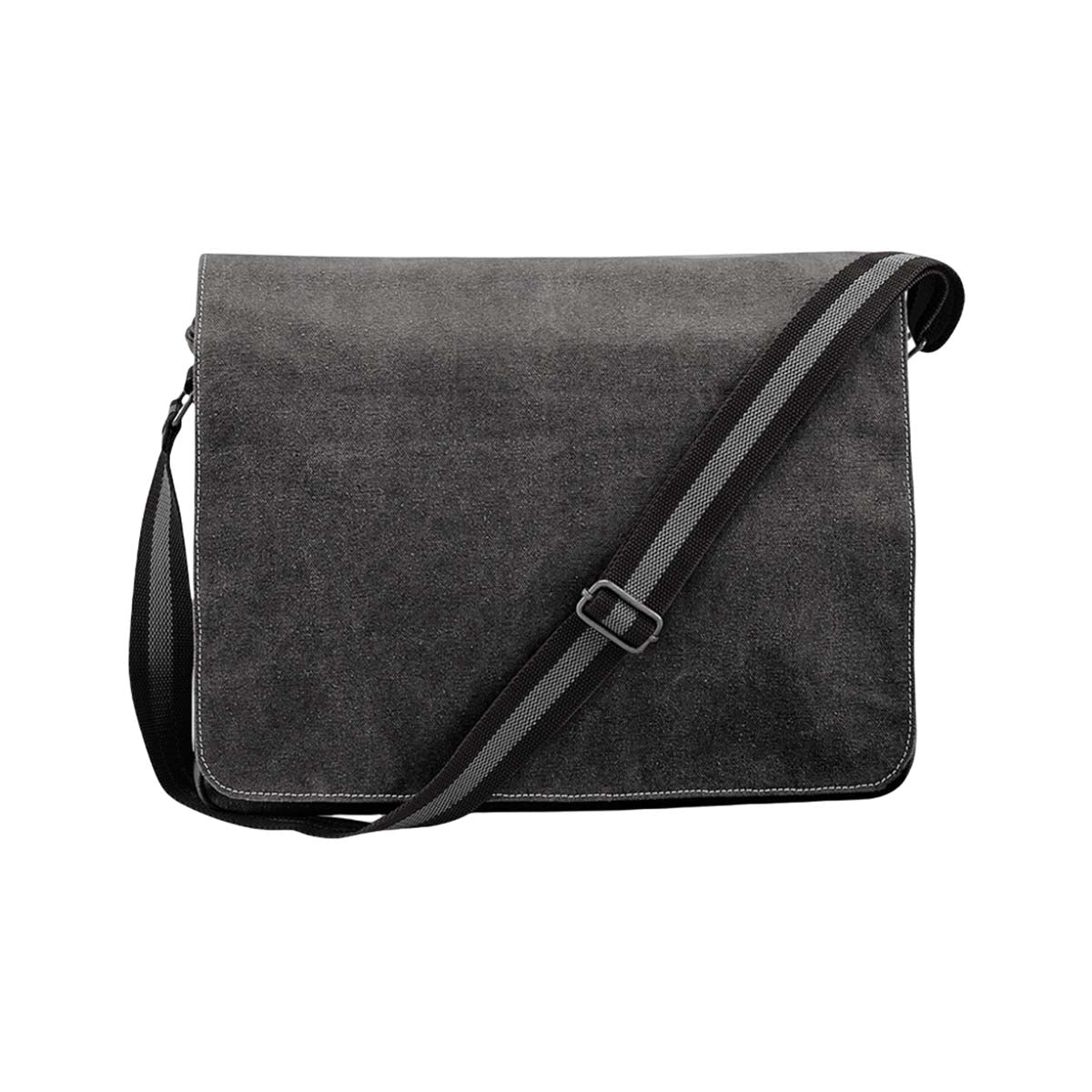 Vintage Black - Front - Quadra Vintage Canvas Despatch Bag - 14 Litres (Pack of 2)