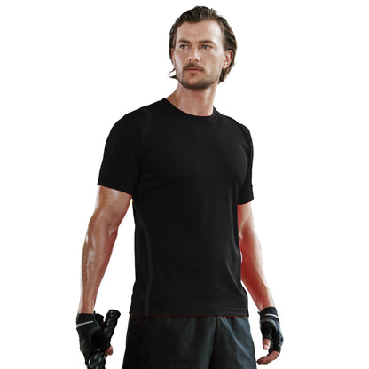 Black-Black - Back - Gamegear® Cooltex® Short Sleeved T-Shirt - Mens Sportswear