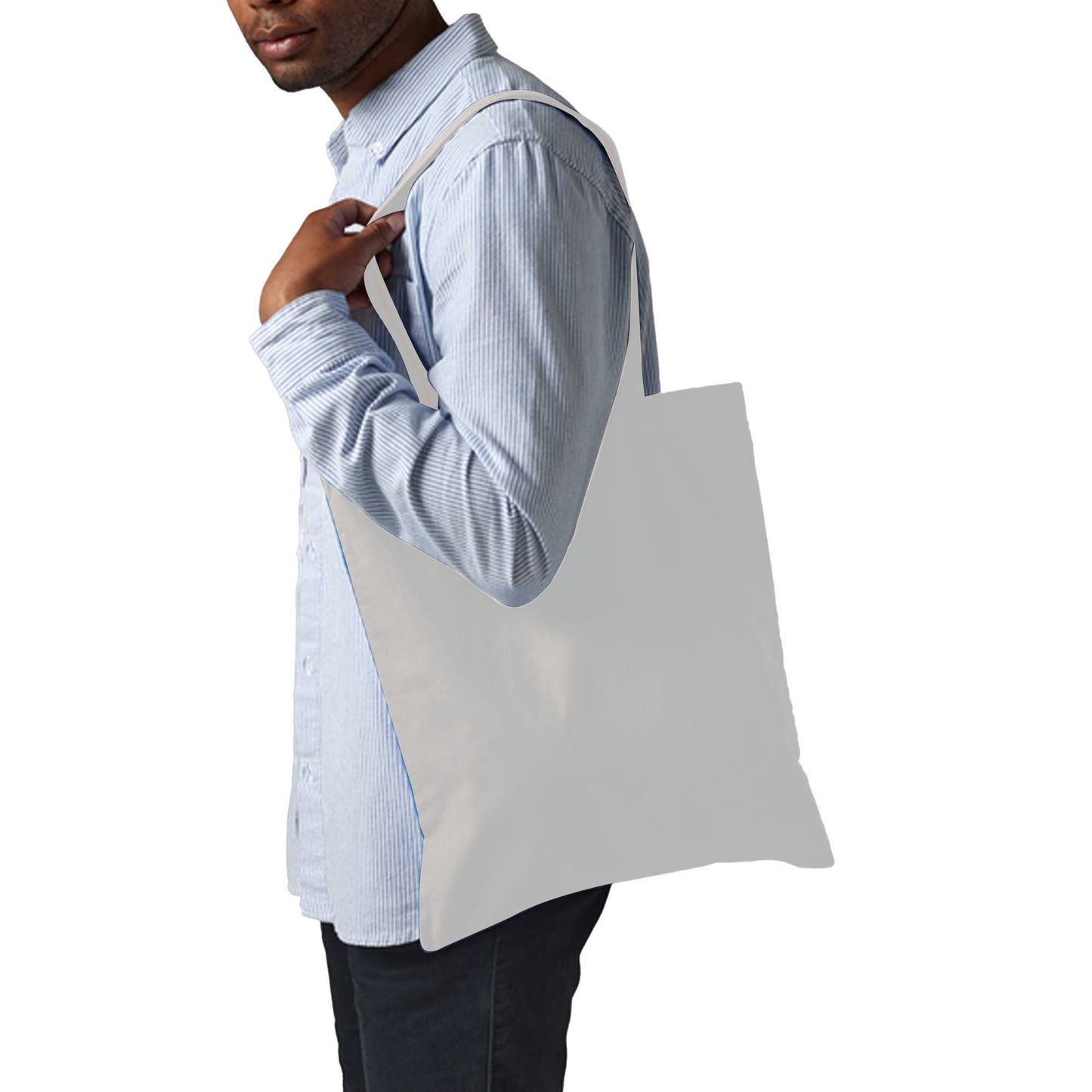 Light Grey - Back - Westford Mill Promo Bag For Life - 10 Litres (Pack Of 2)