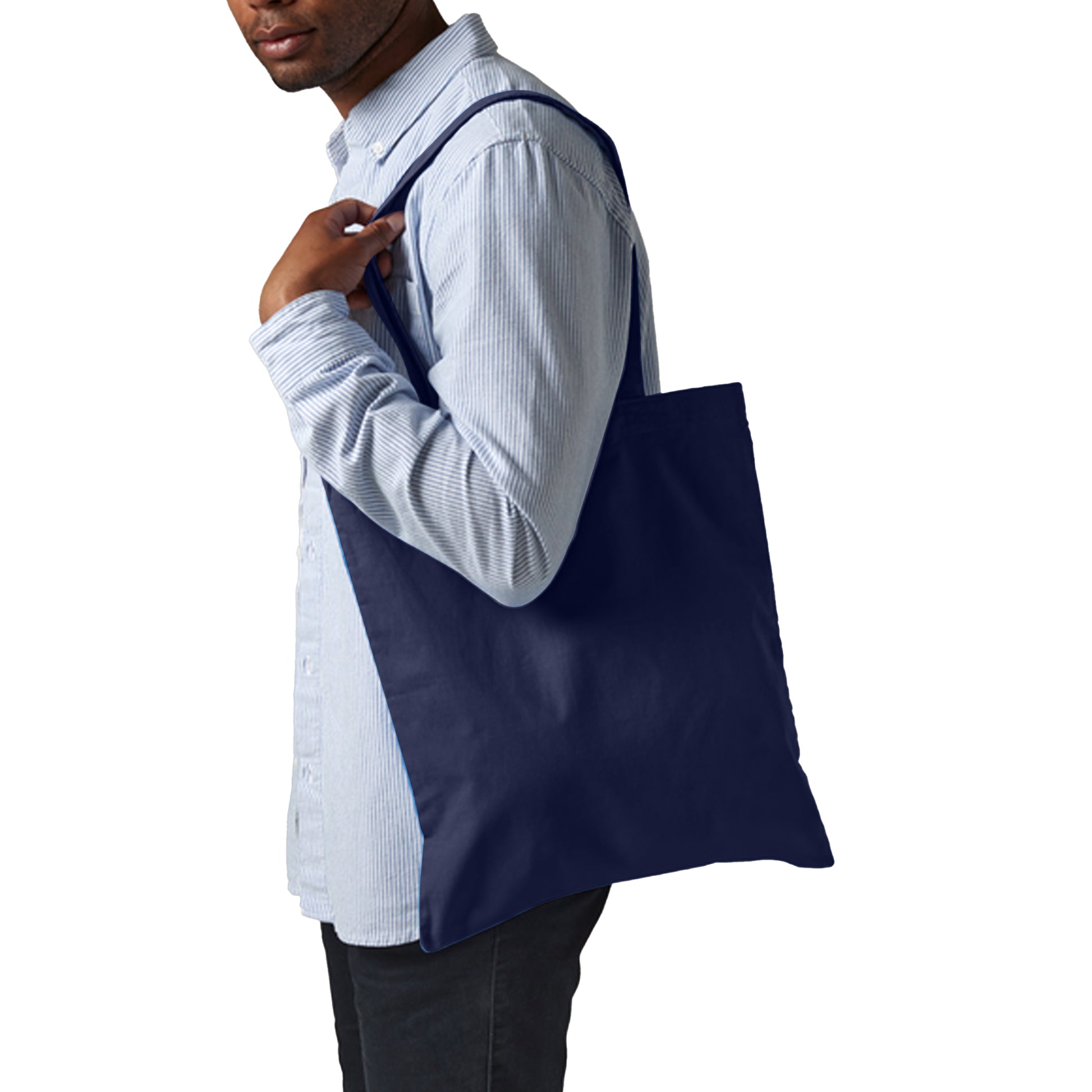 French Navy - Back - Westford Mill Promo Bag For Life - 10 Litres (Pack Of 2)