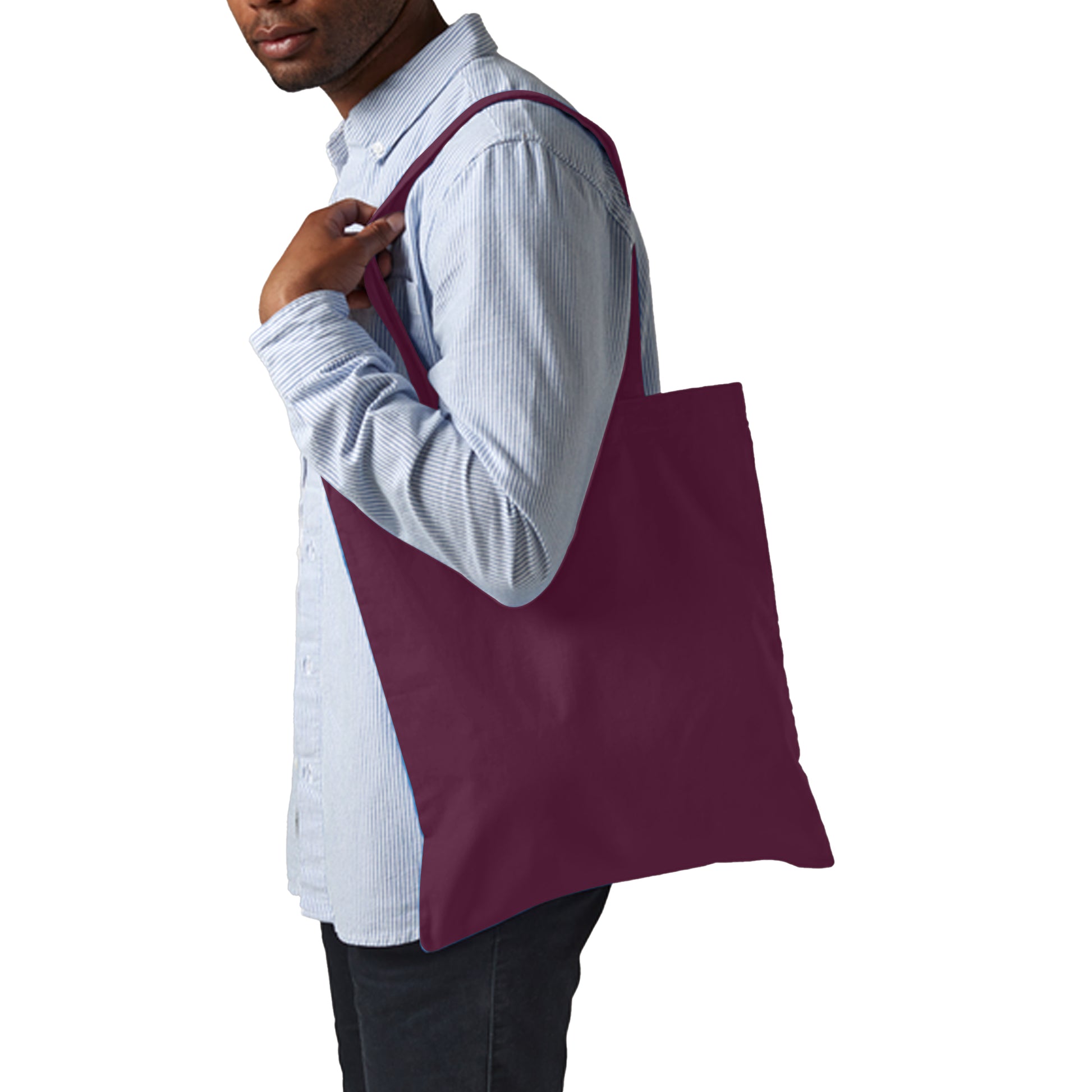 Burgundy - Back - Westford Mill Promo Bag For Life - 10 Litres (Pack Of 2)