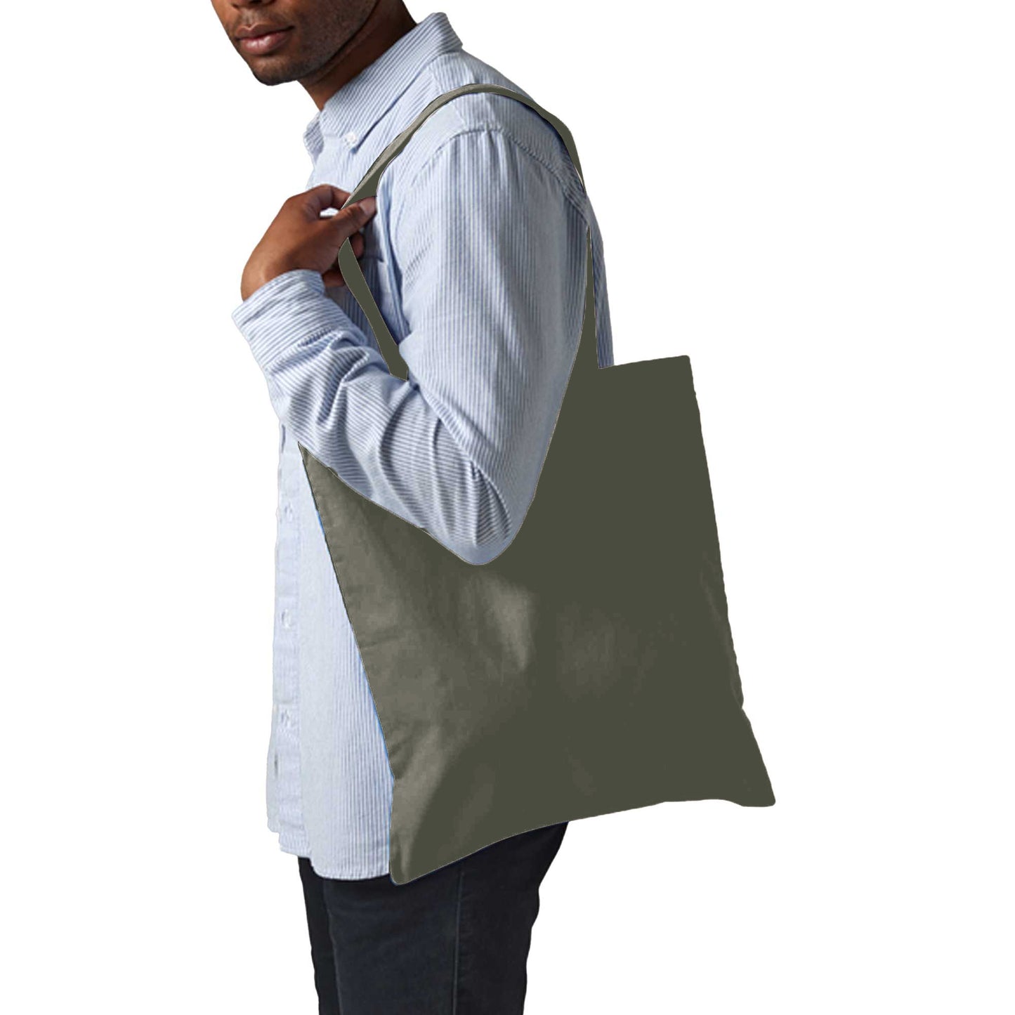 Olive - Back - Westford Mill Promo Bag For Life - 10 Litres (Pack Of 2)