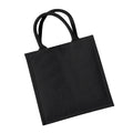 Black - Back - Westford Mill Jute Mini Tote Shopping Bag (14 Litres) (Pack of 2)