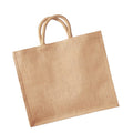 Natural - Front - Westford Mill Jumbo Jute Shopper Bag (29 Litres) (Pack of 2)