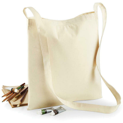 Natural - Back - Westford Mill Sling Tote Bag - 8 Litres (Pack of 2)