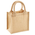 Natural - Front - Westford Mill Jute Petite Gift Bag (4L) (Pack of 2)