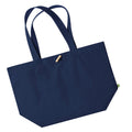 French Navy - Back - Westford Mill Organic Marina Tote Shopping Bag (20L) (Pack of 2)