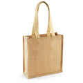 Natural - Back - Westford Mill Jute Compact Tote Bag - 10 Litres (Pack of 2)