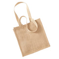 Natural - Front - Westford Mill Jute Compact Tote Bag - 10 Litres (Pack of 2)