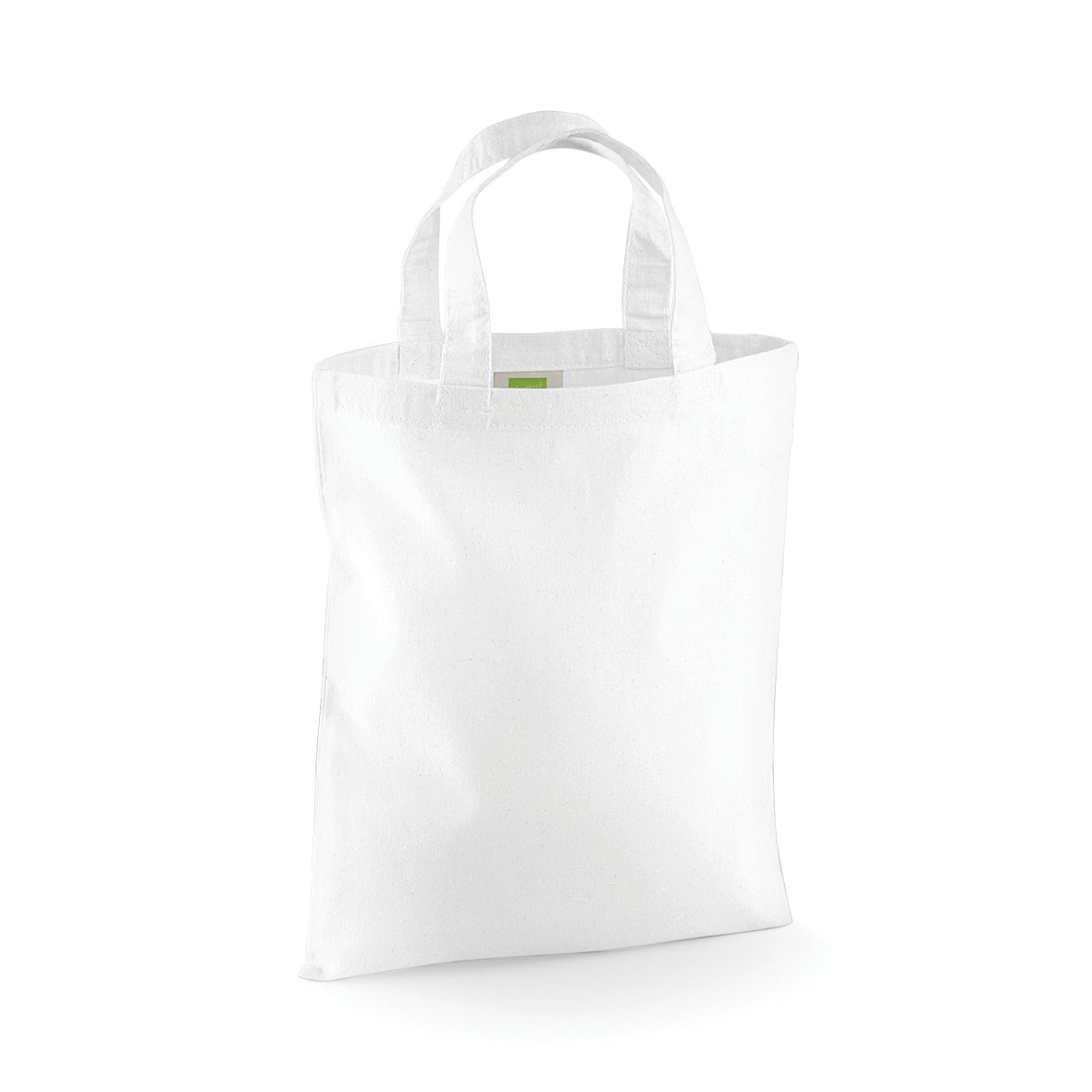 White - Front - Westford Mill Mini Bag For Life - 4 Litres (Pack of 2)
