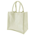 Natural - Front - Westford Mill Printers Midi Jute Bag (14 Litres) (Pack of 2)