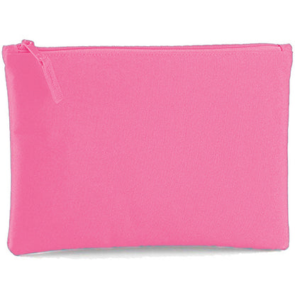 True Pink - Back - Bagbase Grab Zip Pocket Pouch Bag (Pack of 2)