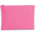 True Pink - Back - Bagbase Grab Zip Pocket Pouch Bag (Pack of 2)