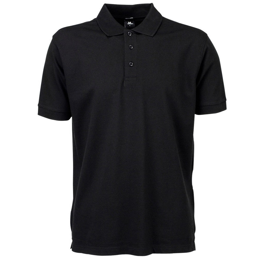 Black - Front - Tee Jays Mens Luxury Polo Shirt