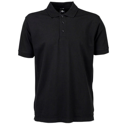 Black - Front - Tee Jays Mens Luxury Polo Shirt