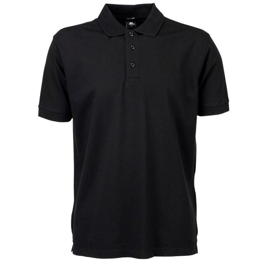 Black - Front - Tee Jays Mens Luxury Polo Shirt
