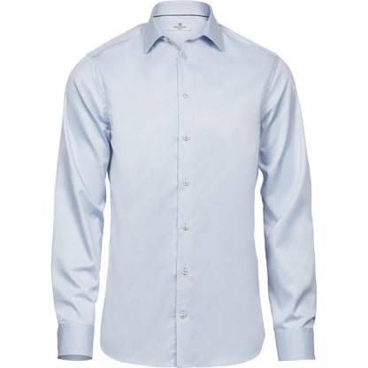 Light Blue - Front - Tee Jays Mens Luxury Slim Fit Shirt