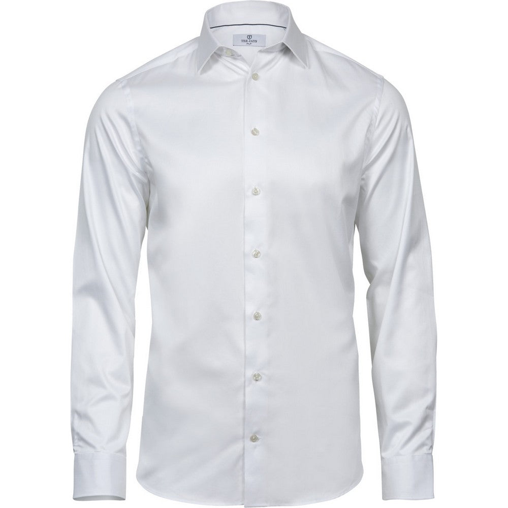 White - Front - Tee Jays Mens Luxury Slim Fit Shirt