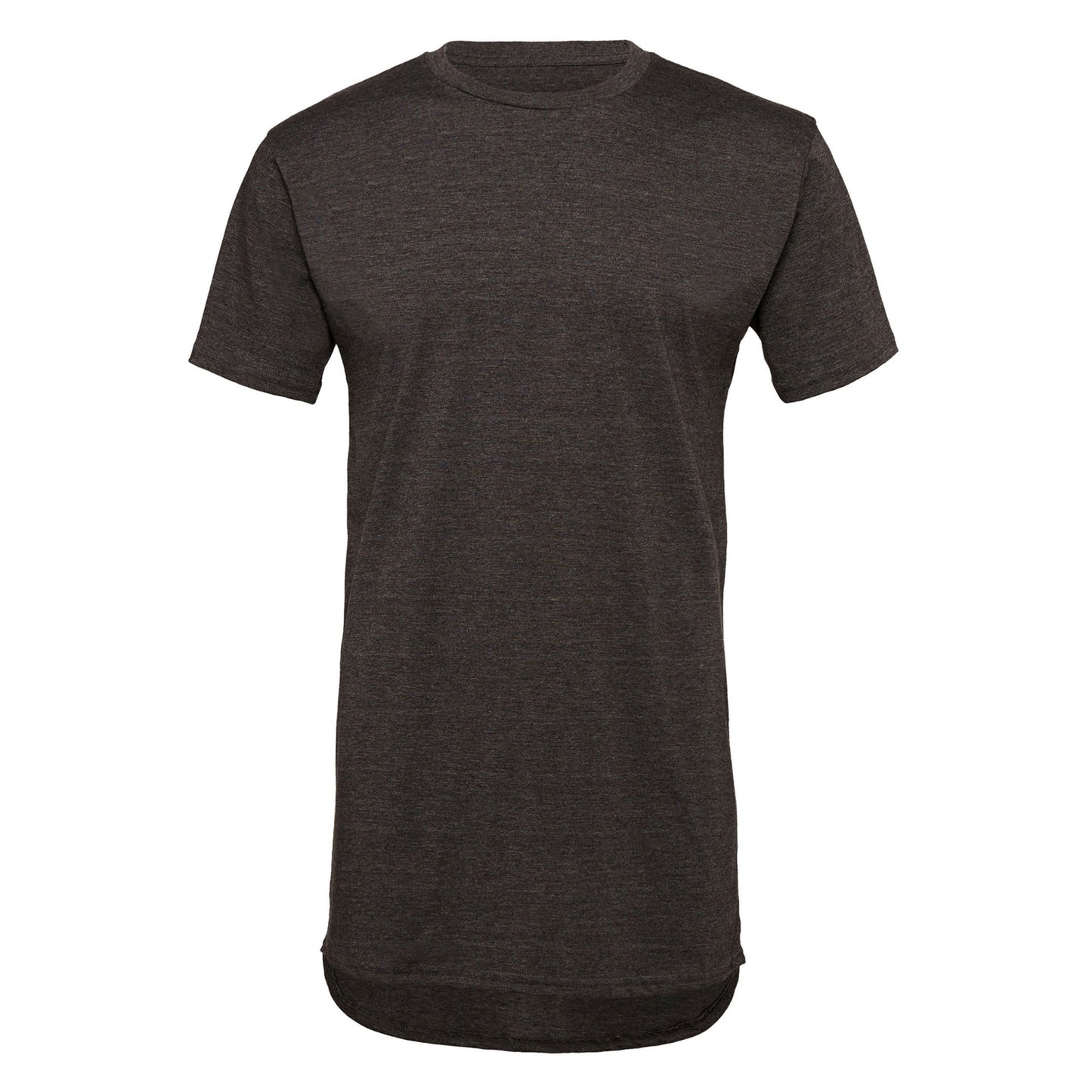 Dark Grey Heather - Front - Bella + Canvas Mens Long Body Urban Tee