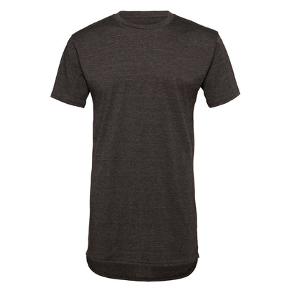 Dark Grey Heather - Front - Bella + Canvas Mens Long Body Urban Tee
