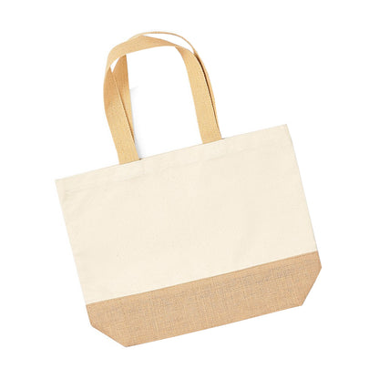 Natural - Back - Westford Mill Jute Base Canvas Tote