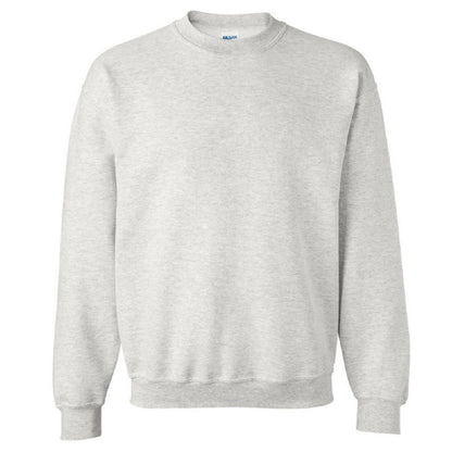 Ash - Front - Gildan DryBlend Adult Set-In Crew Neck Sweatshirt (13 Colours)