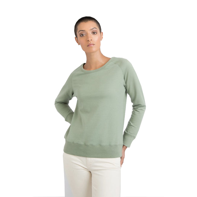 Soft Olive - Back - Mantis Womens-Ladies Favourite Sweatshirt