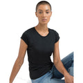 Black - Back - Mantis Womens-Ladies Roll Sleeve Tee