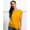 Mustard - Back - Mantis Womens-Ladies Roll Sleeve Tee