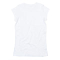 White - Front - Mantis Womens-Ladies Roll Sleeve Tee