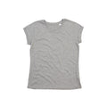 Heather Grey Melange - Front - Mantis Womens-Ladies Roll Sleeve Tee