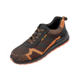 Black-Orange - Front - Result Work-Guard Unisex Adults Suede Trim Safety Trainer