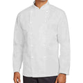 White - Back - Dennys Unisex Adults Budget Long Sleeve Chef Jacket