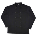 Black - Front - Dennys Unisex Adults Budget Long Sleeve Chef Jacket