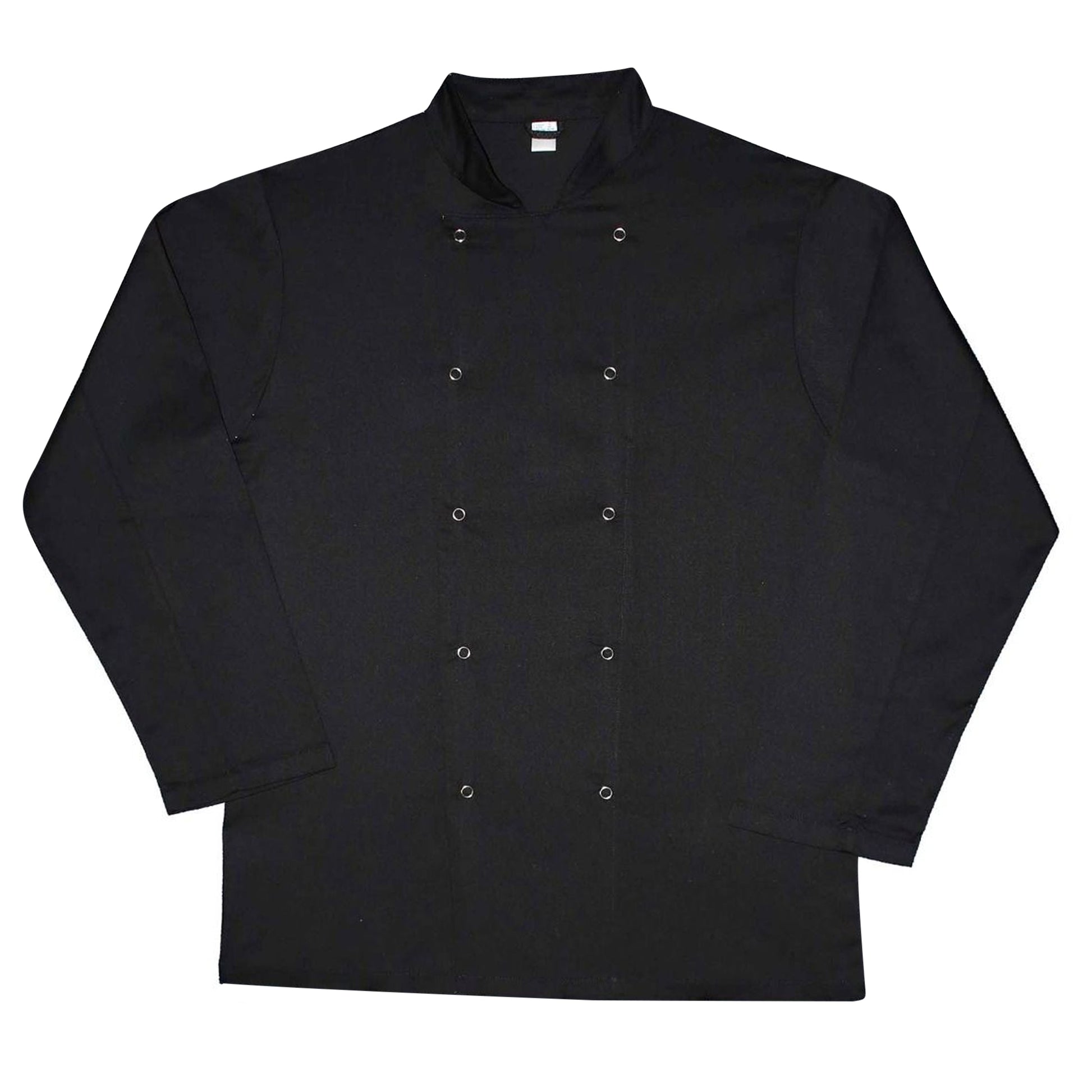 Black - Front - Dennys Unisex Adults Budget Long Sleeve Chef Jacket