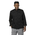 Black - Back - Dennys Unisex Adults Budget Long Sleeve Chef Jacket