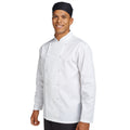 White - Front - Dennys Unisex Adults Budget Long Sleeve Chef Jacket