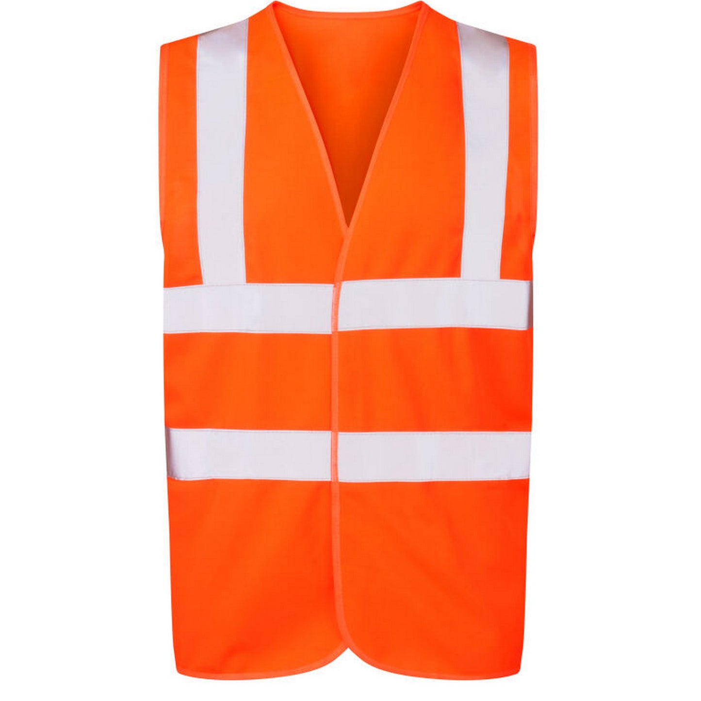 Orange - Front - Ultimate Everyday Apparel Mens UCC 4 Band Safety Waistcoat
